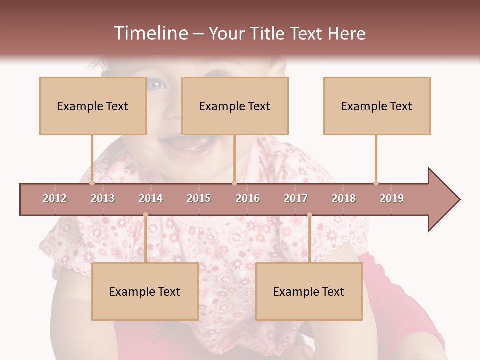 Krabbeln Pink Kindheit PowerPoint Template