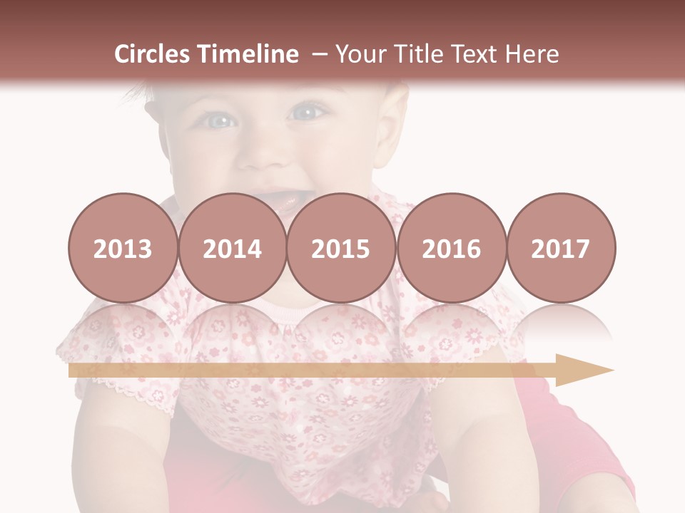 Krabbeln Pink Kindheit PowerPoint Template