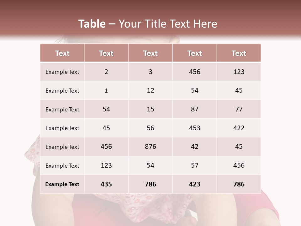 Krabbeln Pink Kindheit PowerPoint Template