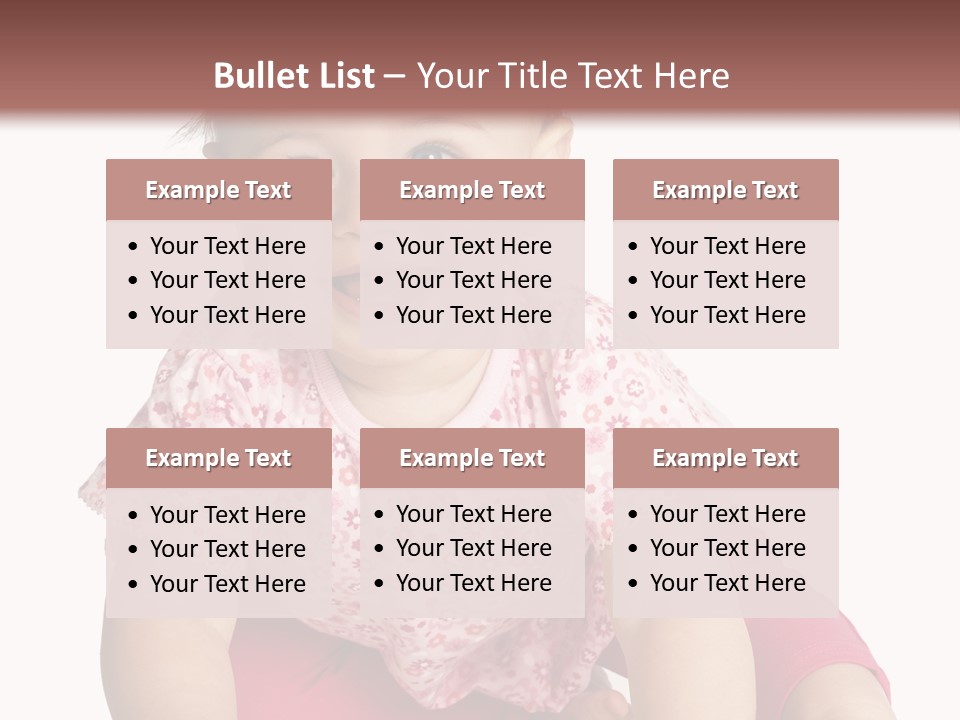 Krabbeln Pink Kindheit PowerPoint Template