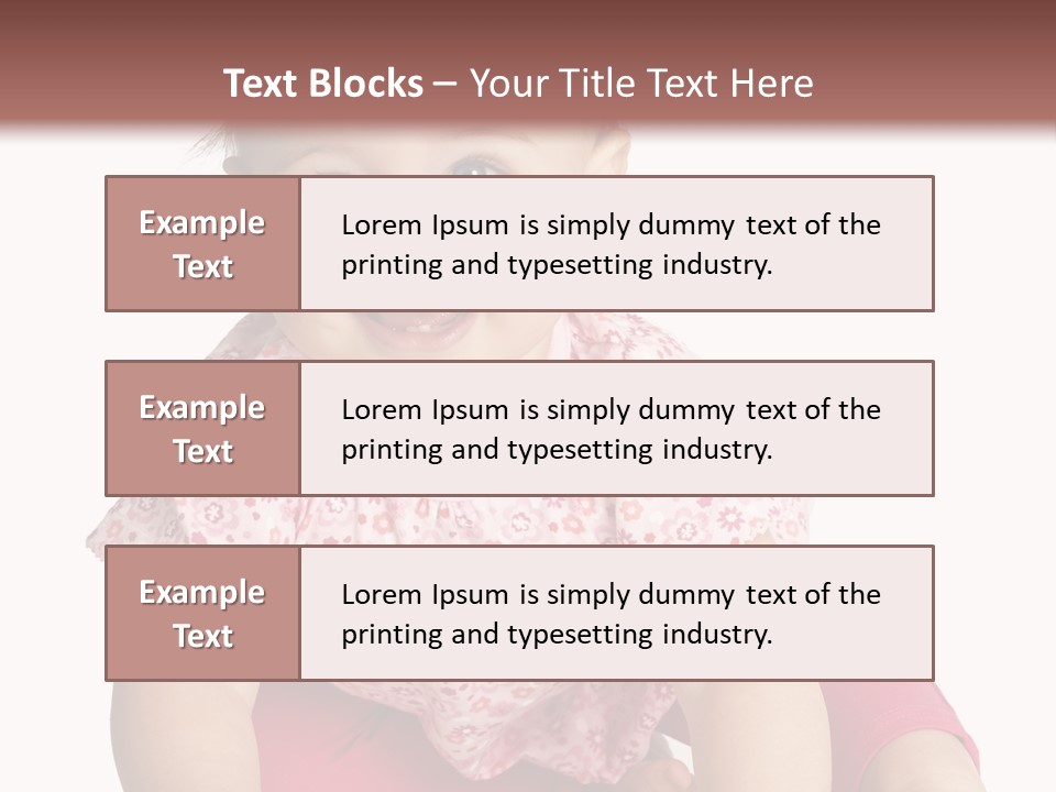 Krabbeln Pink Kindheit PowerPoint Template