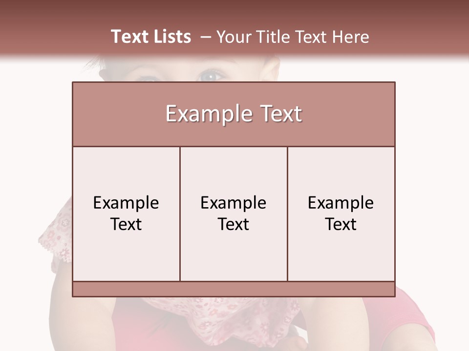 Krabbeln Pink Kindheit PowerPoint Template