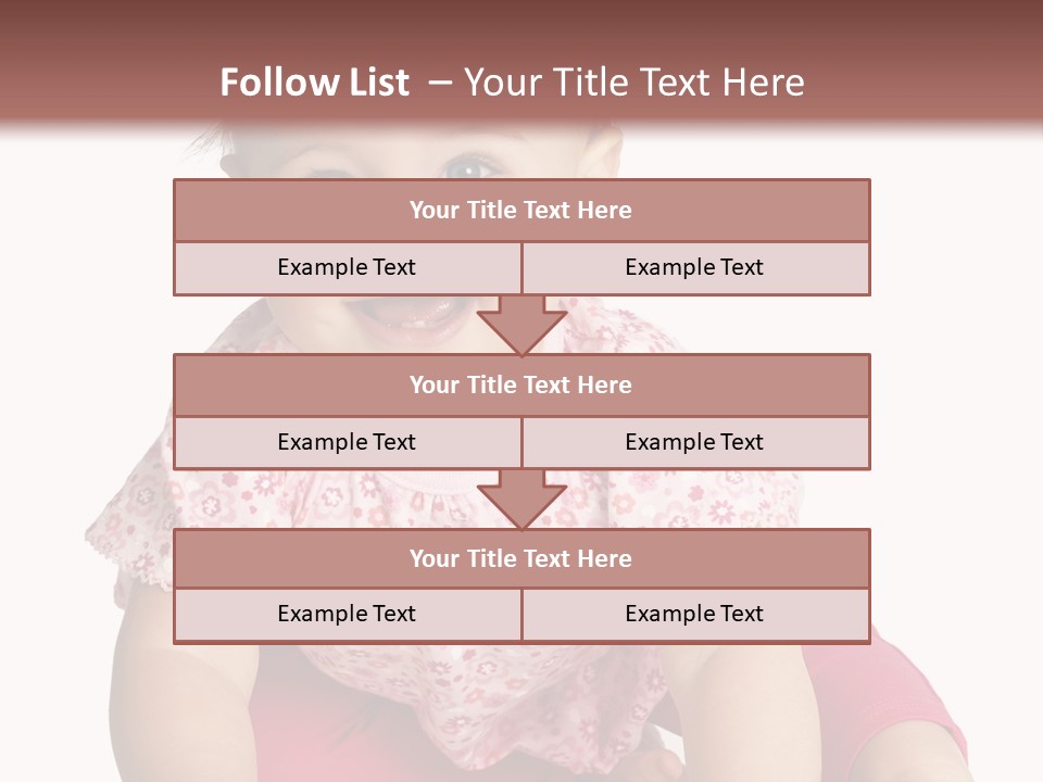 Krabbeln Pink Kindheit PowerPoint Template