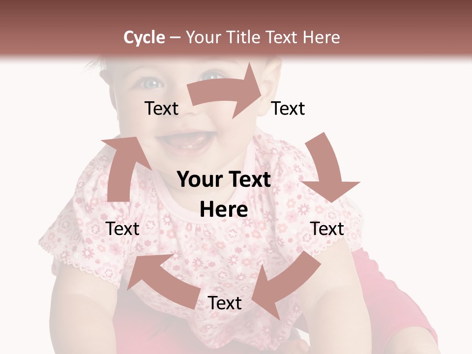 Krabbeln Pink Kindheit PowerPoint Template