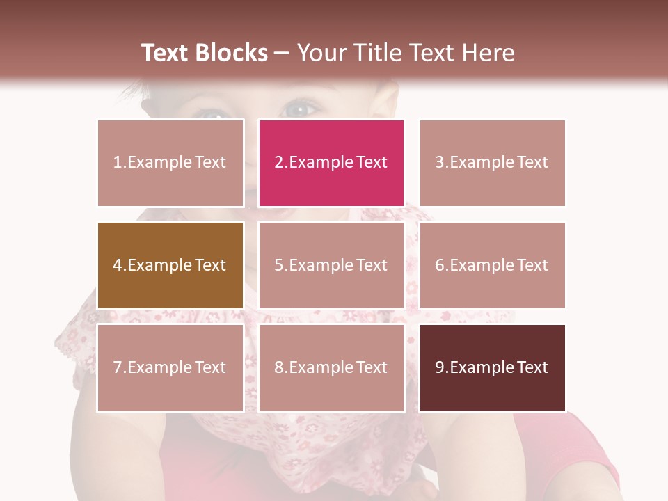 Krabbeln Pink Kindheit PowerPoint Template