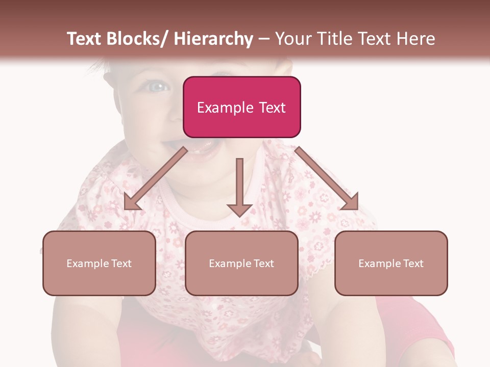 Krabbeln Pink Kindheit PowerPoint Template