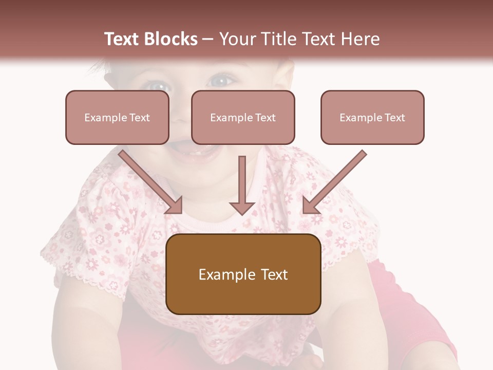 Krabbeln Pink Kindheit PowerPoint Template