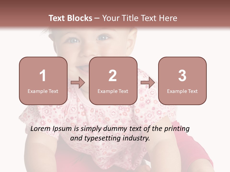 Krabbeln Pink Kindheit PowerPoint Template