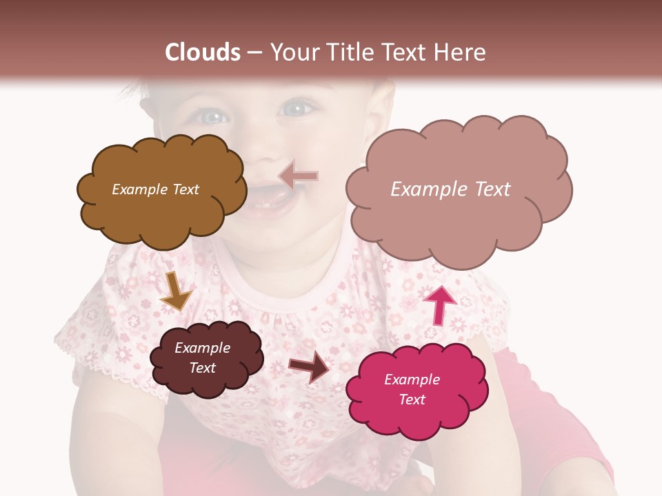 Krabbeln Pink Kindheit PowerPoint Template