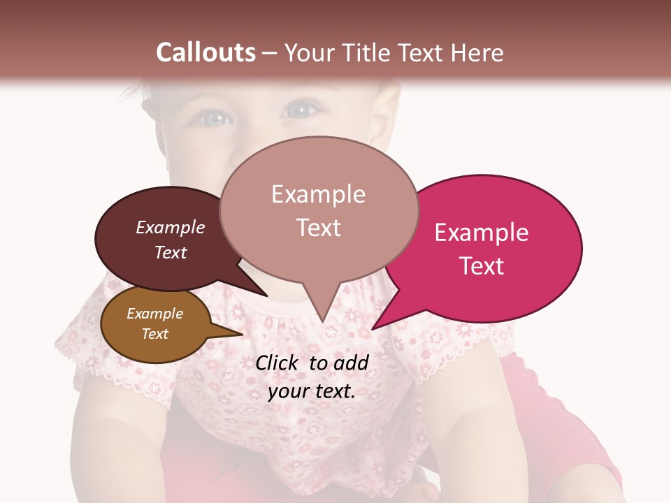 Krabbeln Pink Kindheit PowerPoint Template