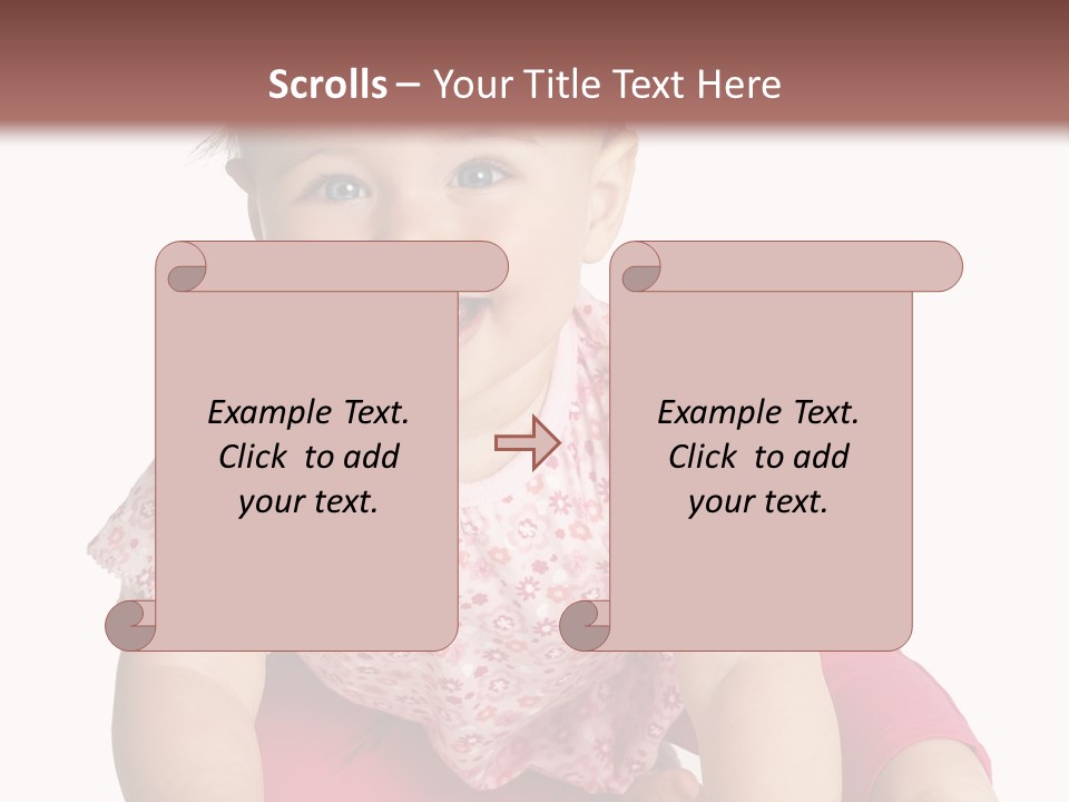 Krabbeln Pink Kindheit PowerPoint Template
