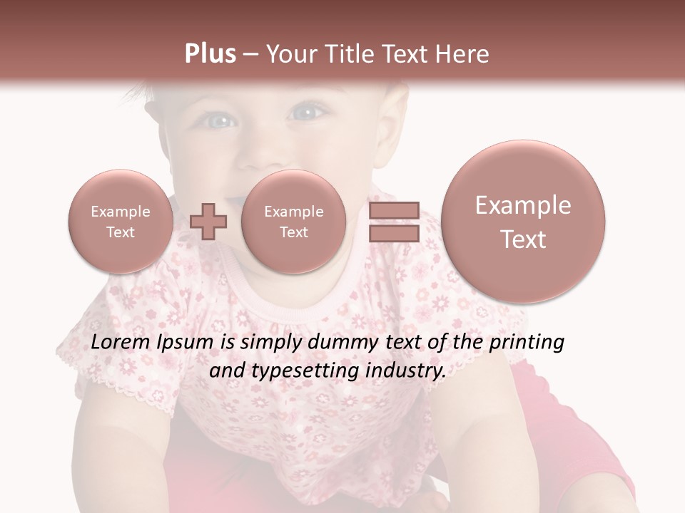 Krabbeln Pink Kindheit PowerPoint Template