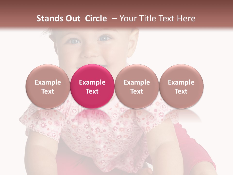 Krabbeln Pink Kindheit PowerPoint Template