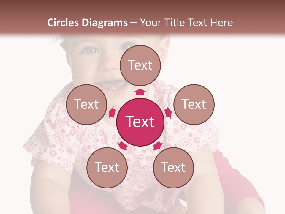 Krabbeln Pink Kindheit PowerPoint Template