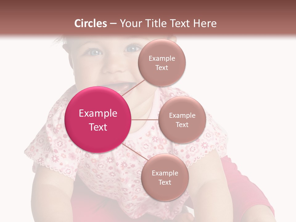 Krabbeln Pink Kindheit PowerPoint Template