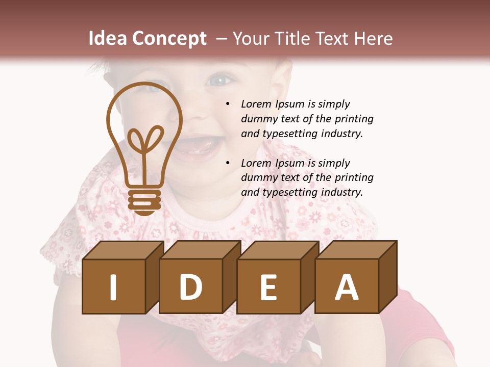 Krabbeln Pink Kindheit PowerPoint Template