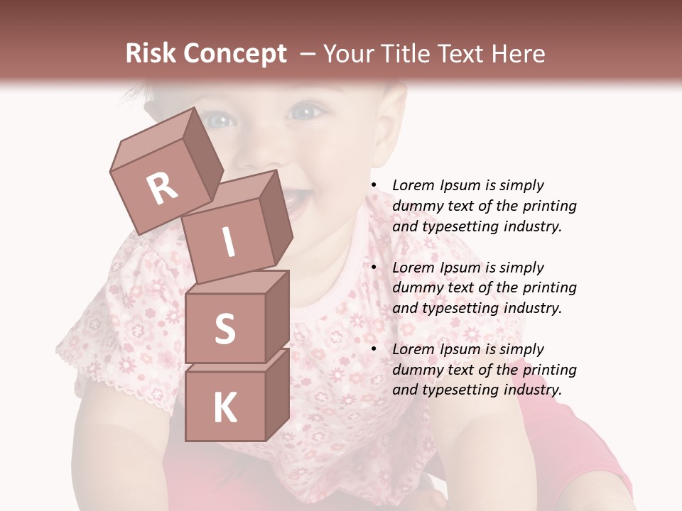 Krabbeln Pink Kindheit PowerPoint Template