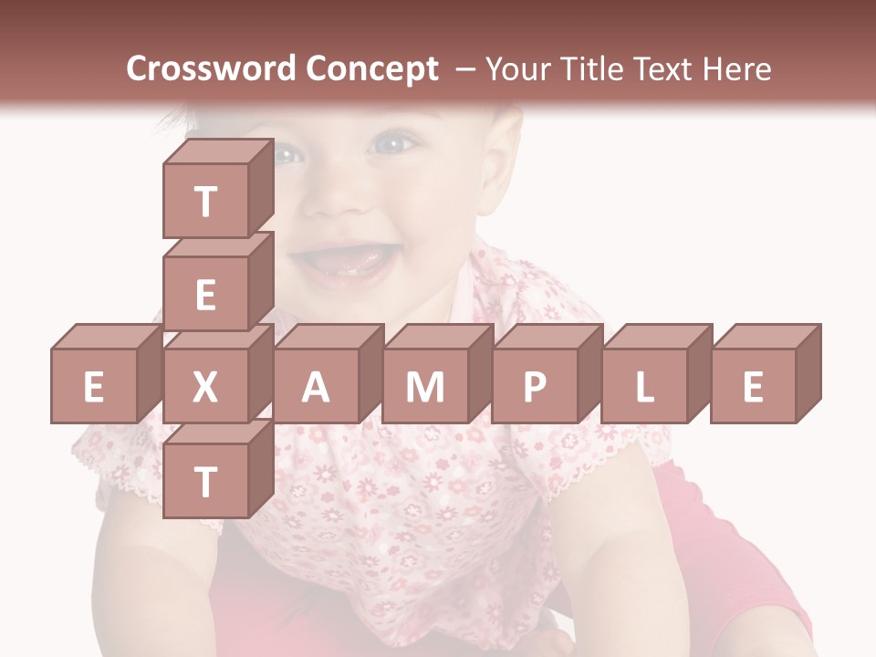 Krabbeln Pink Kindheit PowerPoint Template