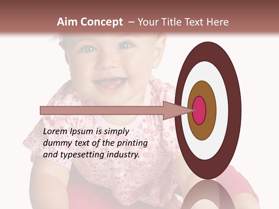 Krabbeln Pink Kindheit PowerPoint Template