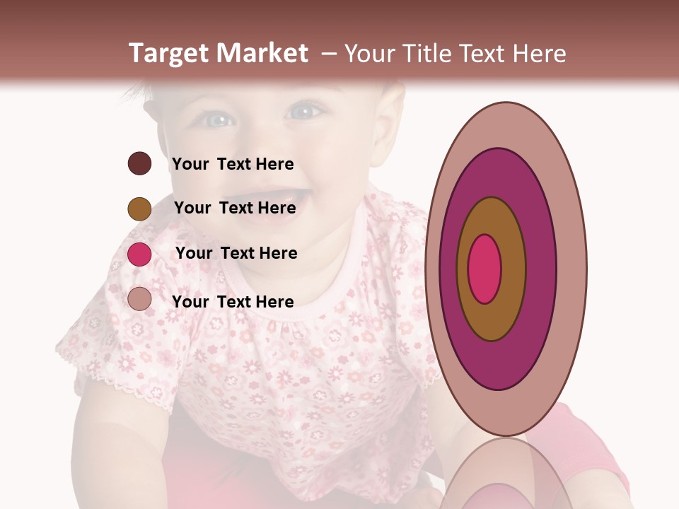 Krabbeln Pink Kindheit PowerPoint Template