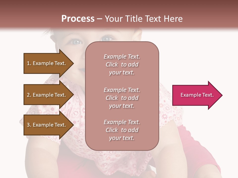 Krabbeln Pink Kindheit PowerPoint Template