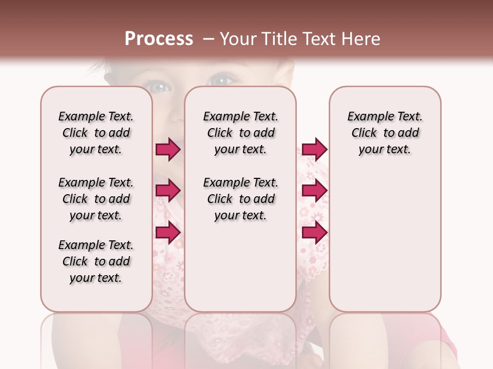 Krabbeln Pink Kindheit PowerPoint Template