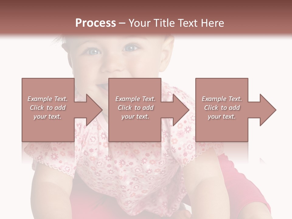 Krabbeln Pink Kindheit PowerPoint Template
