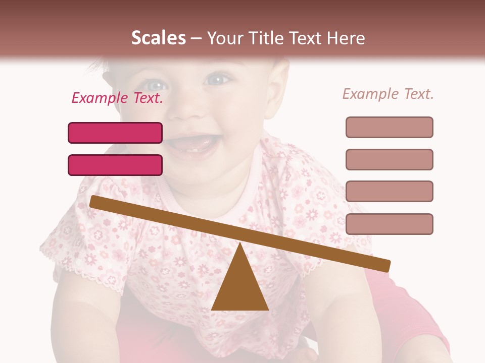 Krabbeln Pink Kindheit PowerPoint Template