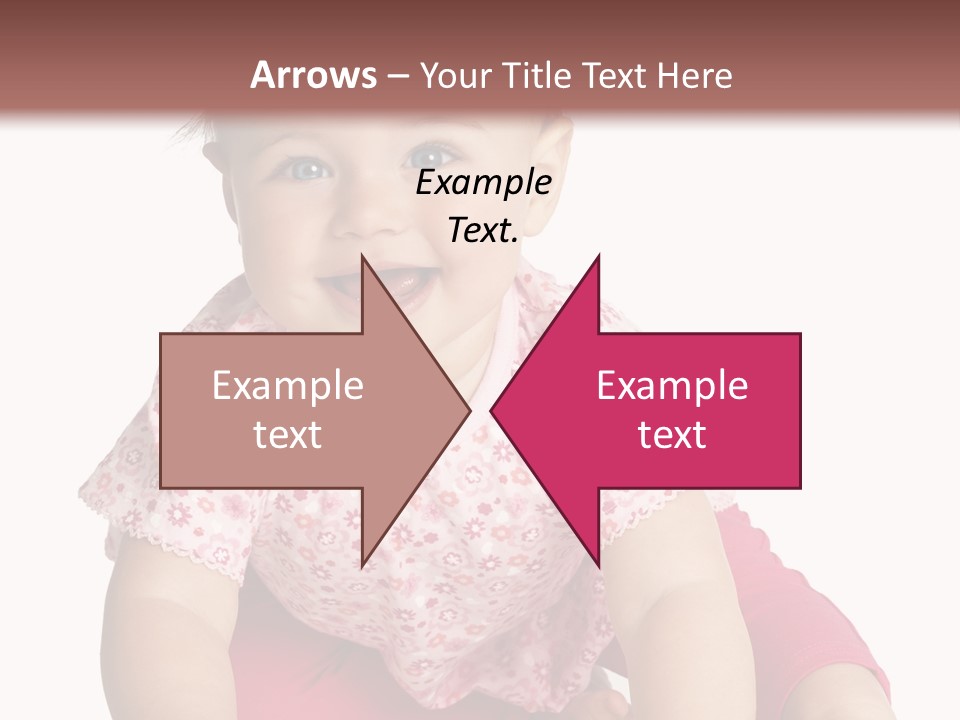 Krabbeln Pink Kindheit PowerPoint Template