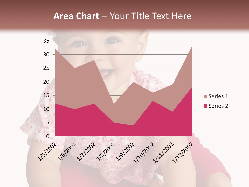 Krabbeln Pink Kindheit PowerPoint Template
