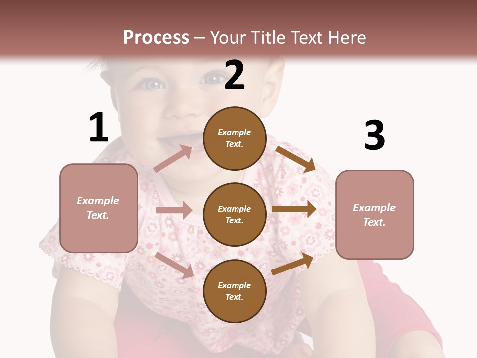 Krabbeln Pink Kindheit PowerPoint Template