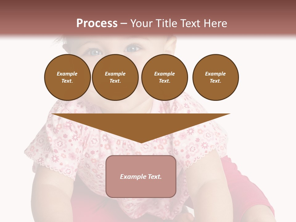 Krabbeln Pink Kindheit PowerPoint Template