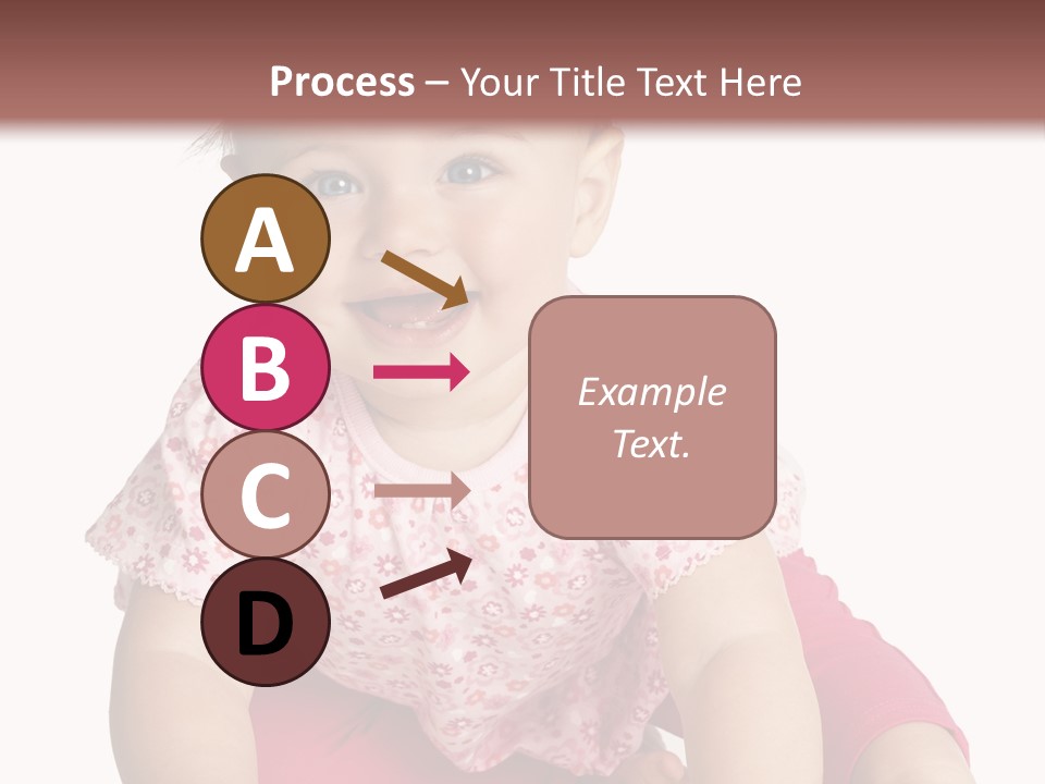 Krabbeln Pink Kindheit PowerPoint Template