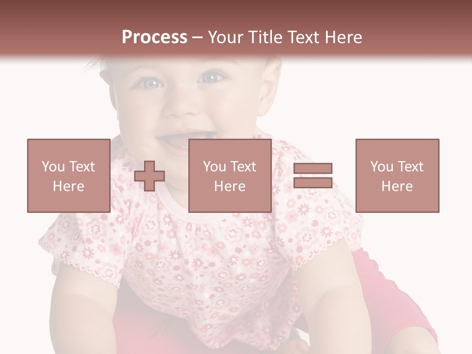 Krabbeln Pink Kindheit PowerPoint Template