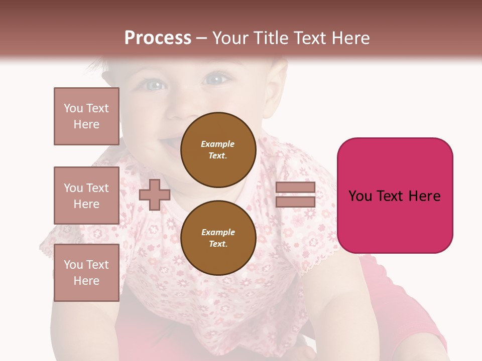 Krabbeln Pink Kindheit PowerPoint Template