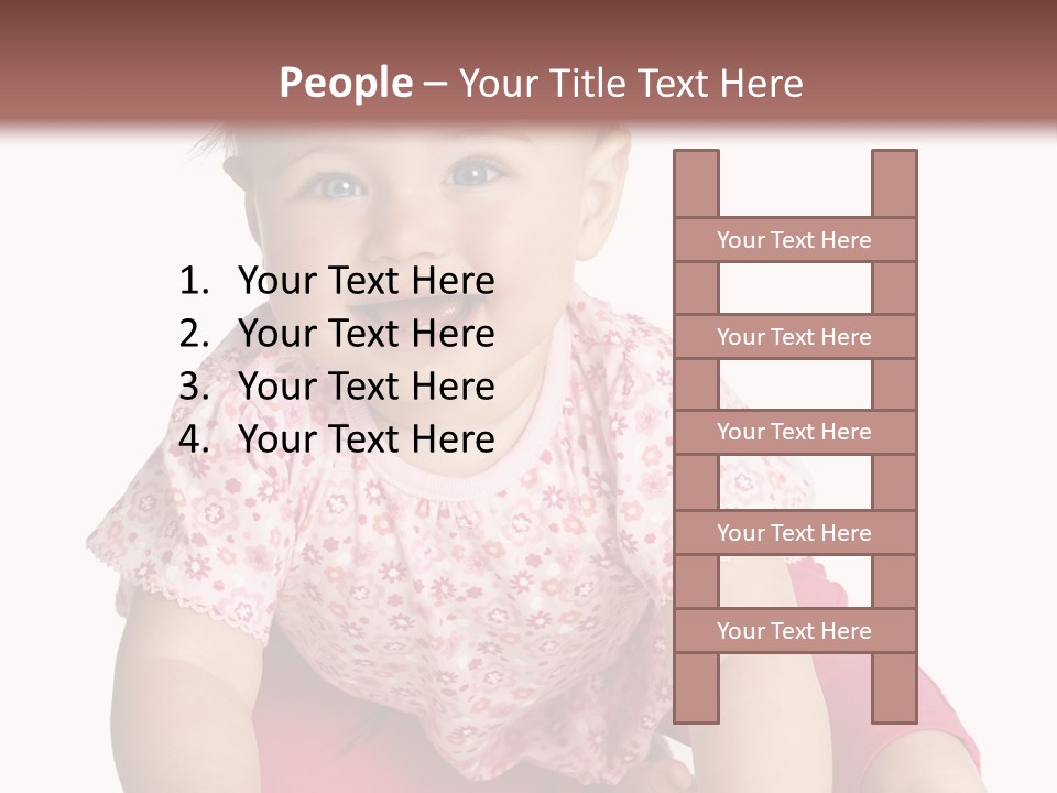 Krabbeln Pink Kindheit PowerPoint Template