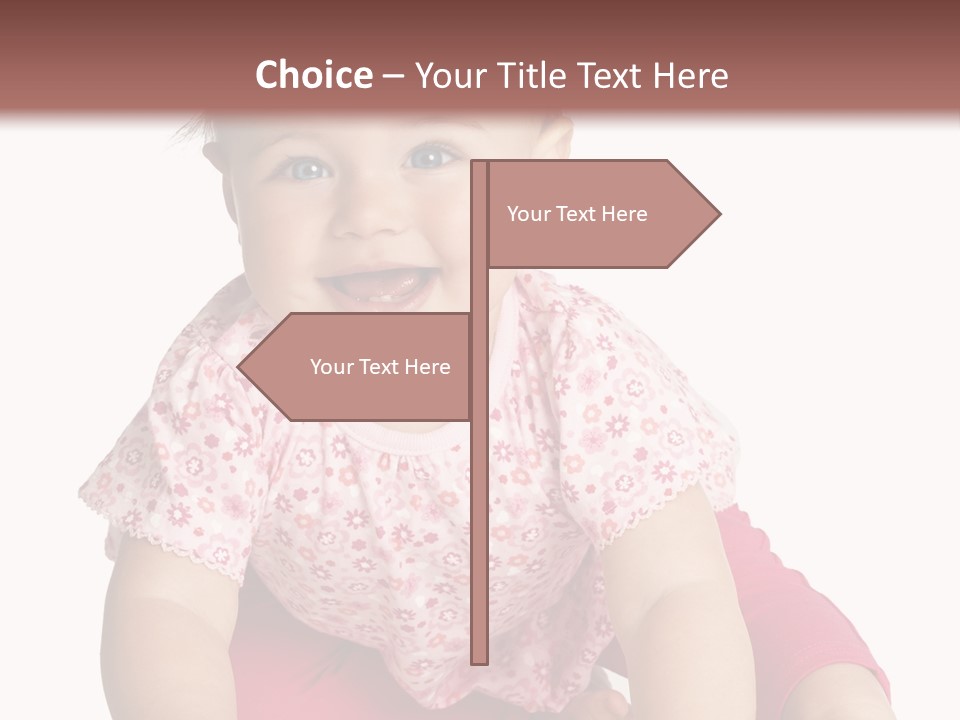 Krabbeln Pink Kindheit PowerPoint Template