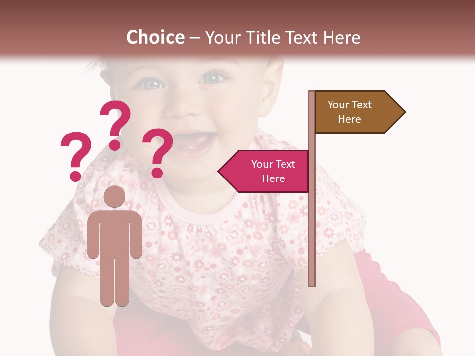 Krabbeln Pink Kindheit PowerPoint Template