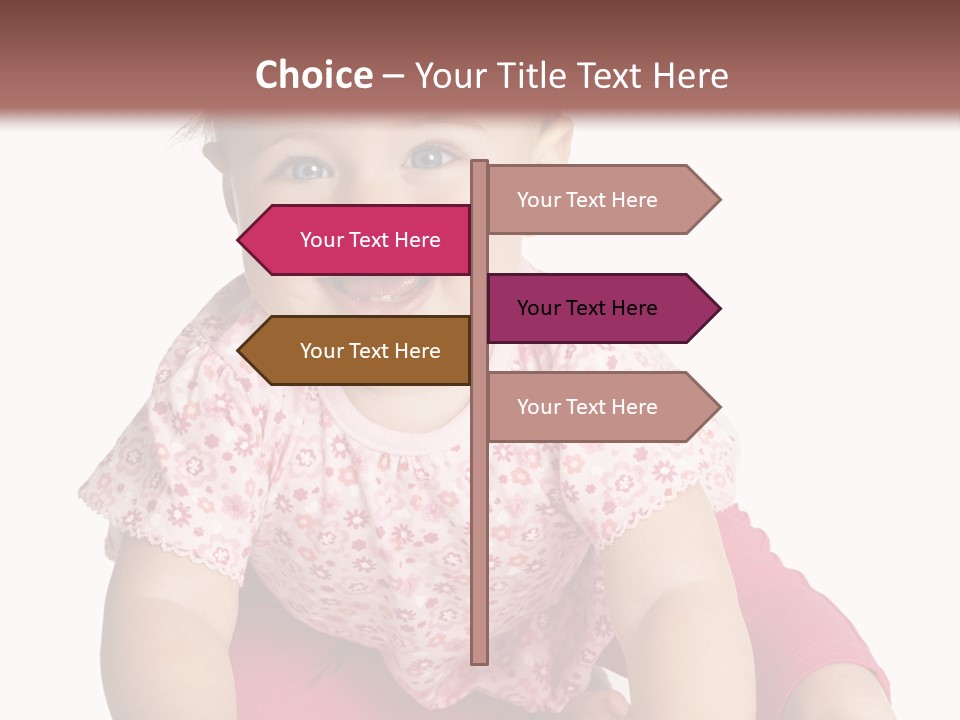 Krabbeln Pink Kindheit PowerPoint Template