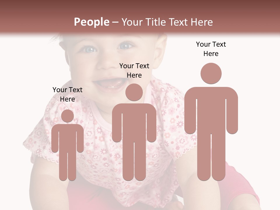 Krabbeln Pink Kindheit PowerPoint Template