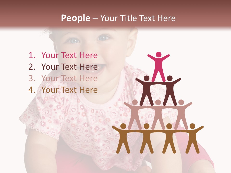 Krabbeln Pink Kindheit PowerPoint Template