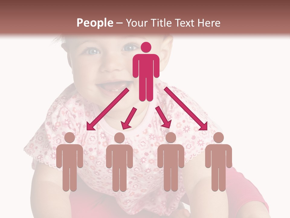 Krabbeln Pink Kindheit PowerPoint Template