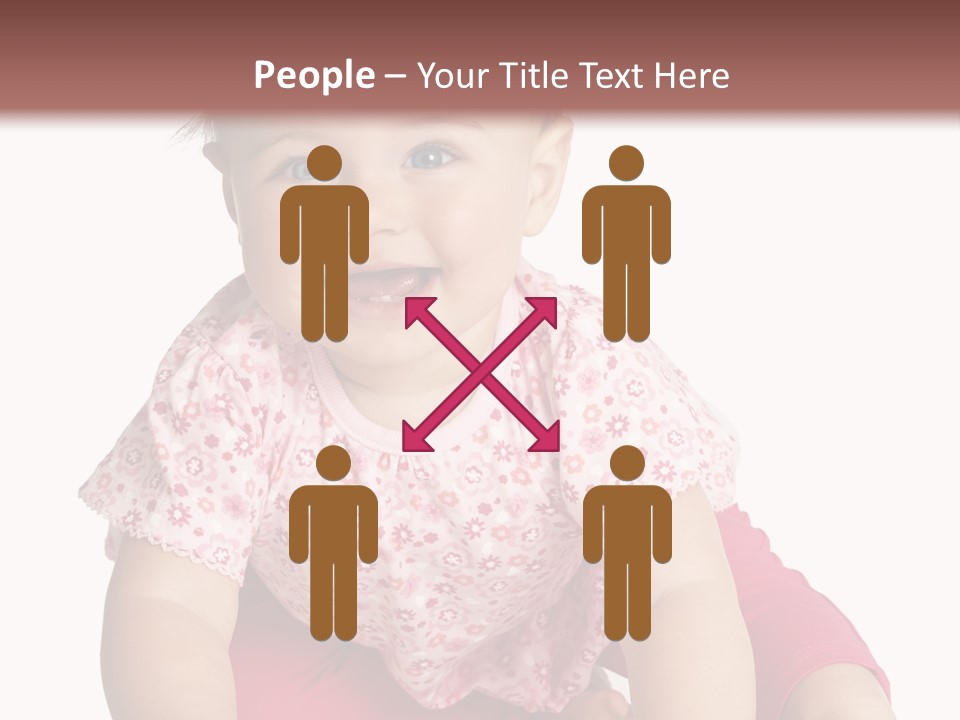 Krabbeln Pink Kindheit PowerPoint Template