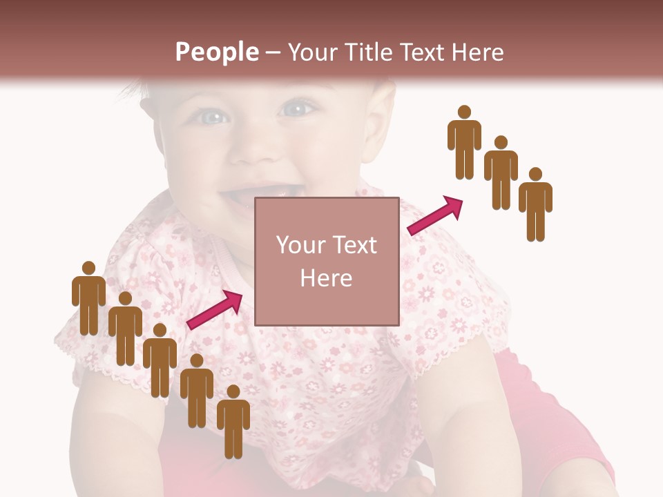 Krabbeln Pink Kindheit PowerPoint Template