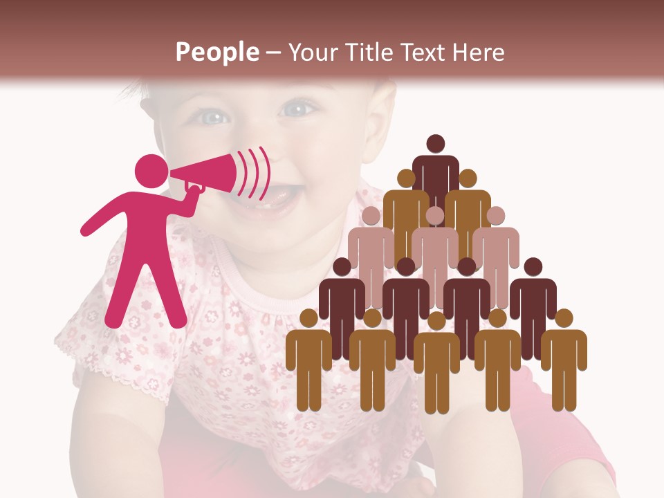 Krabbeln Pink Kindheit PowerPoint Template