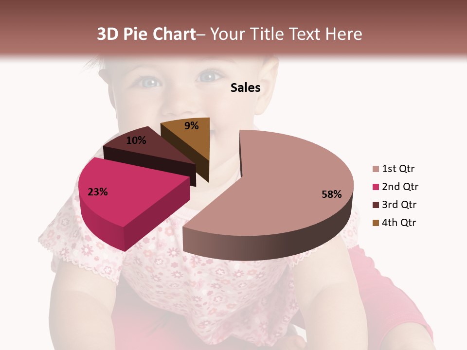 Krabbeln Pink Kindheit PowerPoint Template