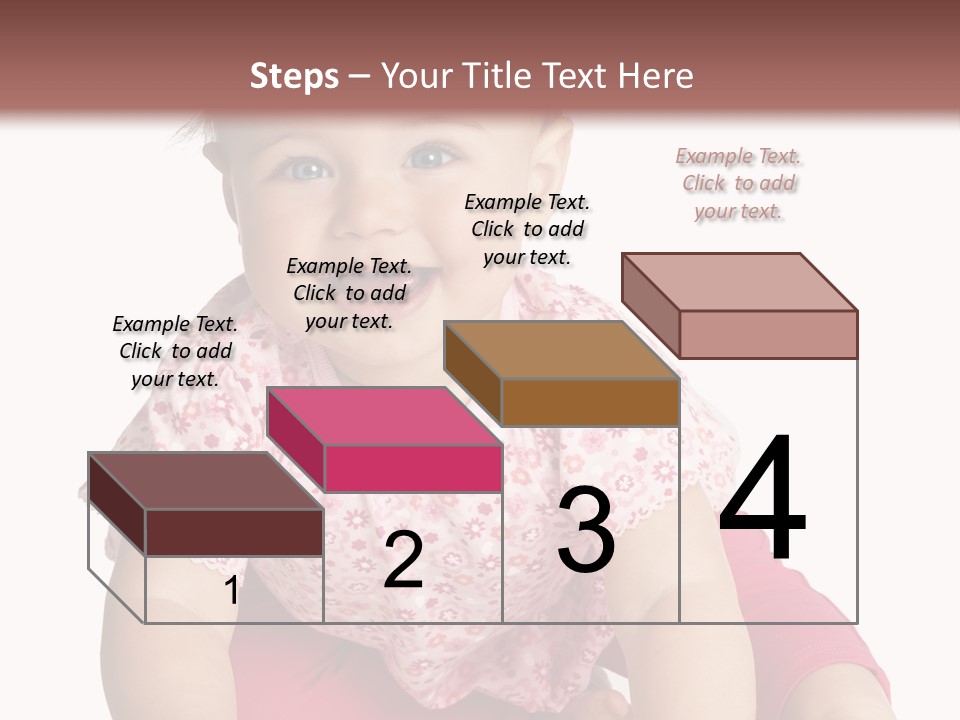 Krabbeln Pink Kindheit PowerPoint Template
