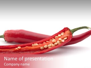 White Cayenne Food PowerPoint Template