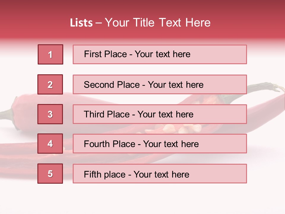 White Cayenne Food PowerPoint Template