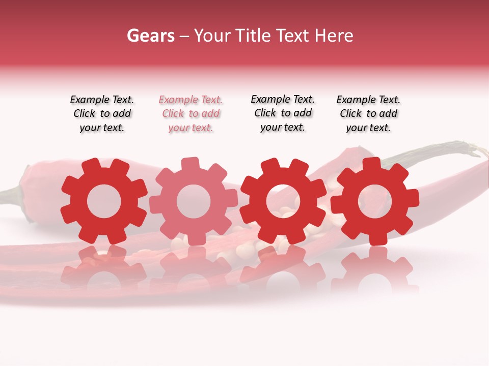 White Cayenne Food PowerPoint Template